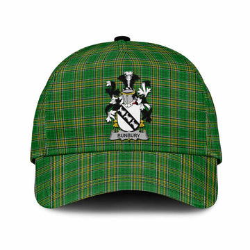 Bunbury Irish Clan Tartan Classic Cap with Coat of Arms