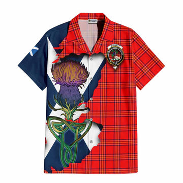 Burnett Tartan Family Crest Hawaiian Shirt Scottish Thistle Celtic Inspired