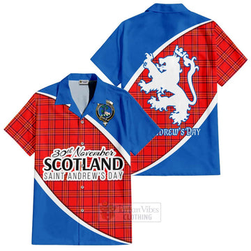 Burnett Family Crest Tartan Hawaiian Shirt Celebrate Saint Andrew's Day in Style