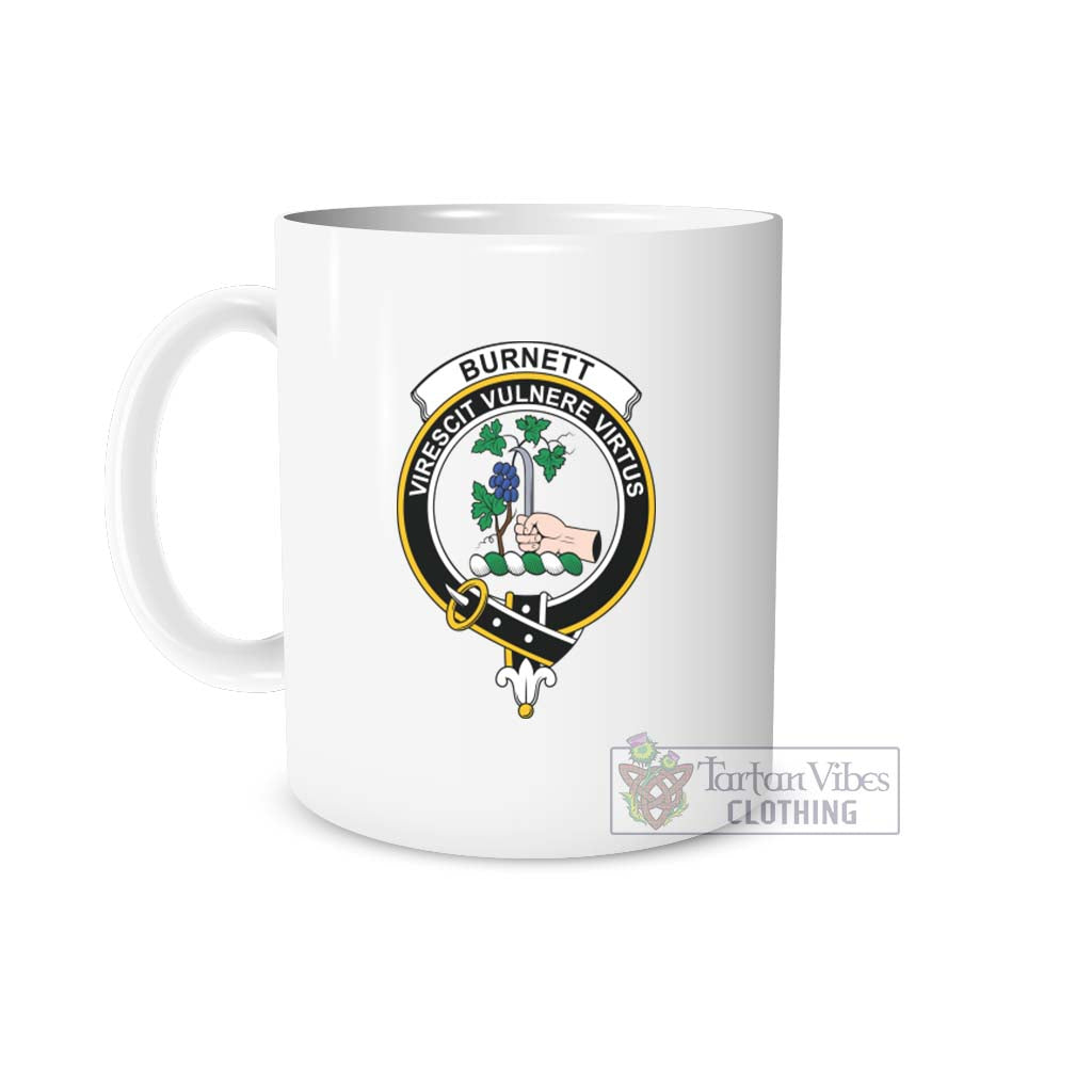 Burnett Family Crest Ceramic Mug One Size 11oz size - 2D-tartanvibesclothing