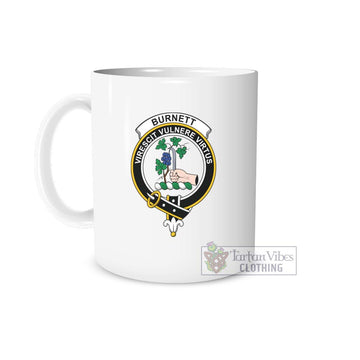 Burnett Family Crest Ceramic Mug One Size 11oz size - 2D-tartanvibesclothing