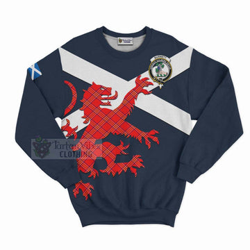 Burnett Tartan Lion Rampant Sweatshirt Proudly Display Your Heritage with Alba Gu Brath and Clan Name