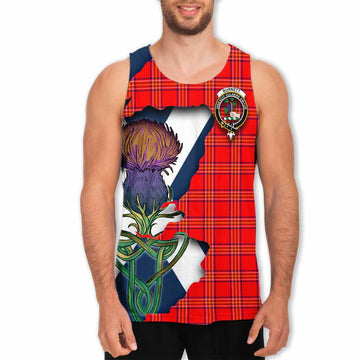 Burnett Tartan Family Crest Men's Tank Top Scottish Thistle Celtic Inspired