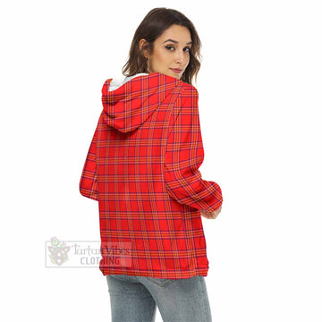 Burnett Tartan Women's Borg Fleece Hoodie with Half Zip