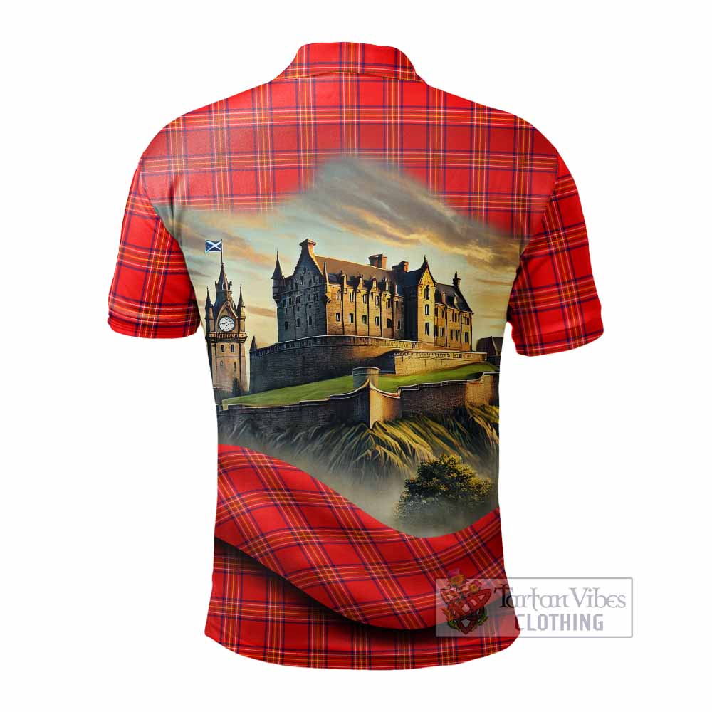 Tartan Vibes Clothing Burnett Tartan Family Crest Polo Shirt with Scottish Ancient Castle Stype