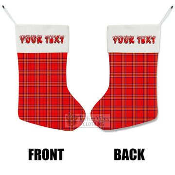 Tartan Vibes Clothing Burnett Tartan Christmas Stocking with Personalized Text