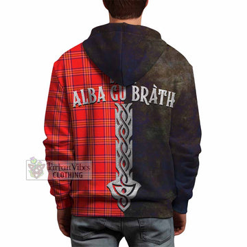 Burnett Tartan Family Crest Hoodie Alba Gu Brath Be Brave Lion Ancient Style