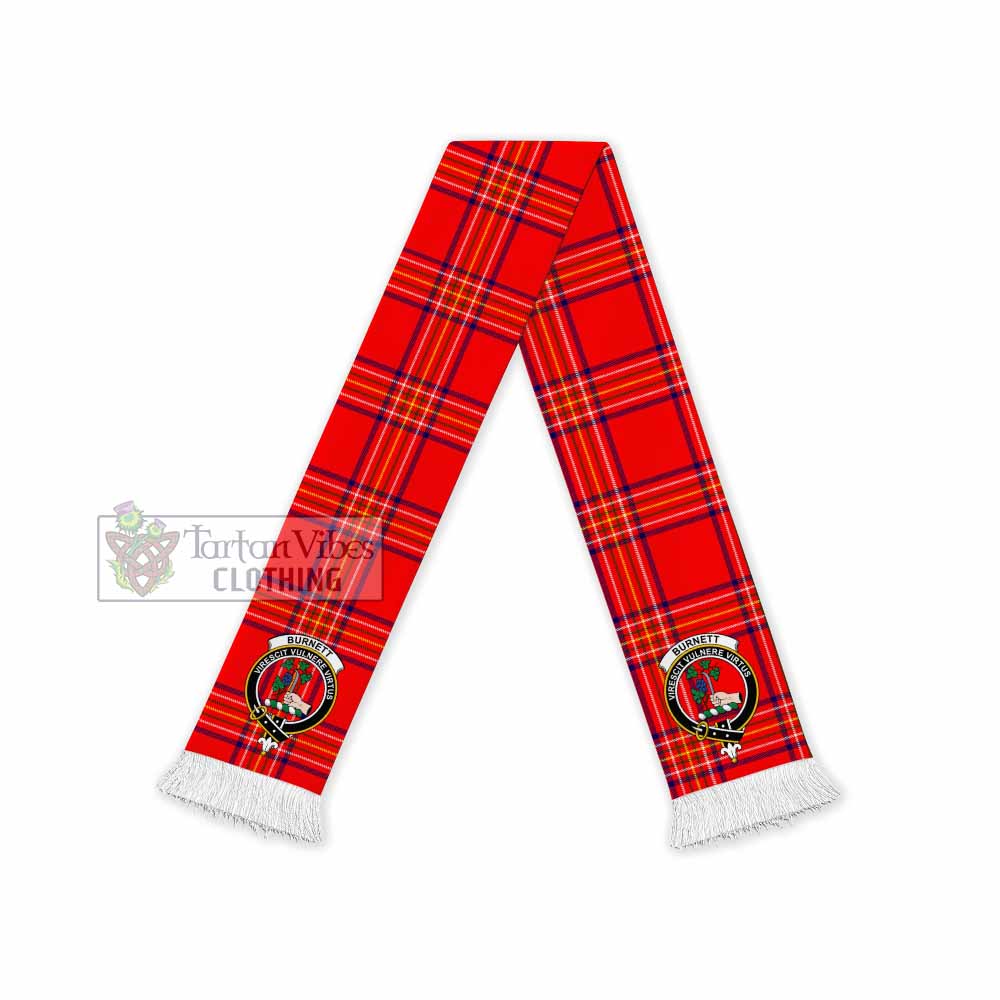 Tartan Vibes Clothing Burnett Tartan Ruffneck Scarf with Family Crest