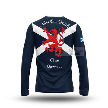 Tartan Vibes Clothing Burnett Tartan Lion Rampant Long Sleeve T-Shirt – Proudly Display Your Heritage with Alba Gu Brath and Clan Name