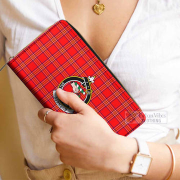 Tartan Vibes Clothing Burnett Tartan Women's Leather Wallet with Family Crest