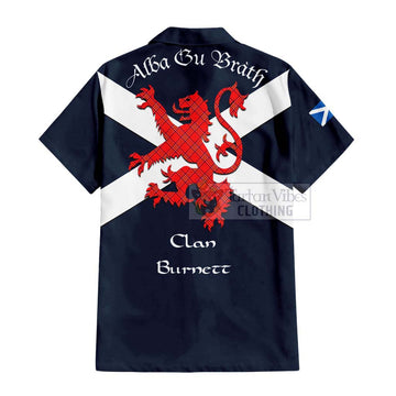 Burnett Tartan Lion Rampant Hawaiian Shirt Proudly Display Your Heritage with Alba Gu Brath and Clan Name