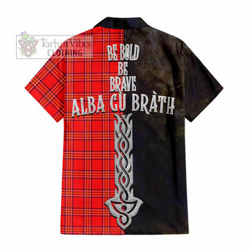 Burnett Tartan Family Crest Hawaiian Shirt Alba Gu Brath Be Brave Lion Ancient Style
