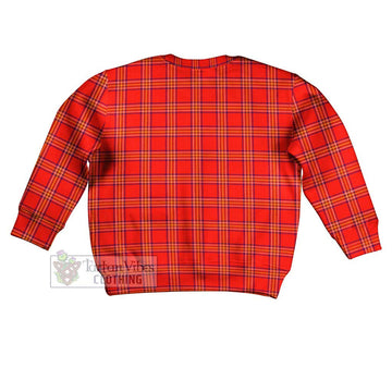 Tartan Vibes Clothing Burnett Tartan Kid Ugly Sweater with Family Crest