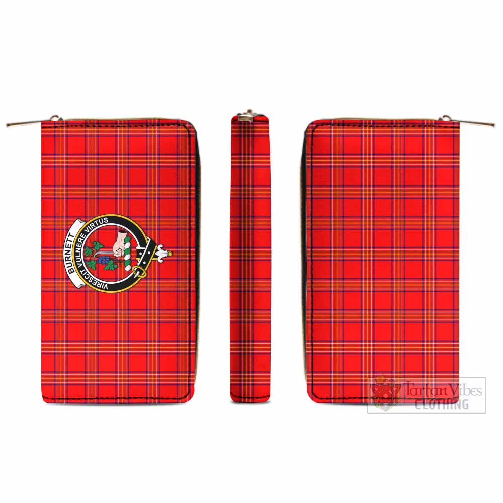 Tartan Vibes Clothing Burnett Tartan Women's Leather Wallet with Family Crest