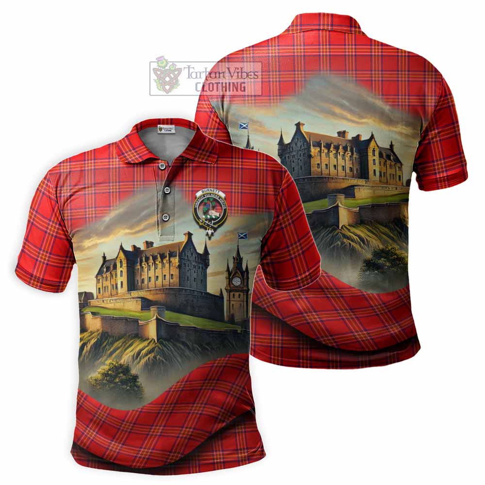 Tartan Vibes Clothing Burnett Tartan Family Crest Polo Shirt with Scottish Ancient Castle Stype