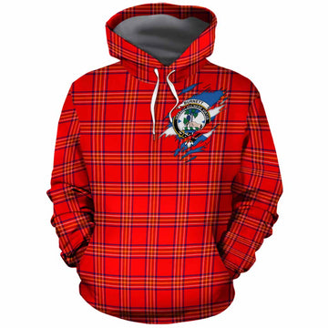Burnett Clan Crest In Me Tartan Cotton Hoodie Scotland Flag Style