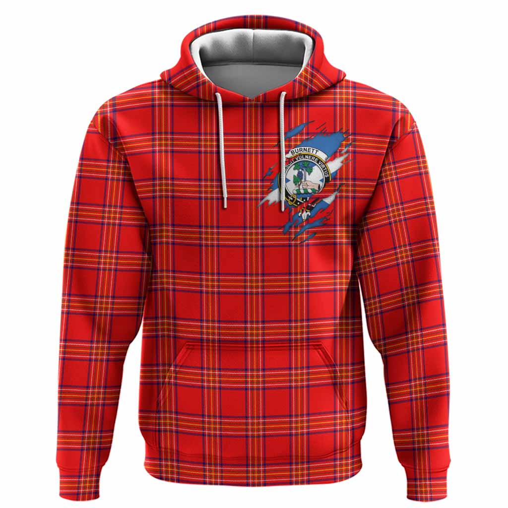 Burnett Clan Crest In Me Tartan Hoodie Scotland Flag Style