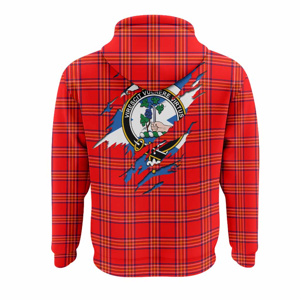 Burnett Clan Crest In Me Tartan Hoodie Scotland Flag Style