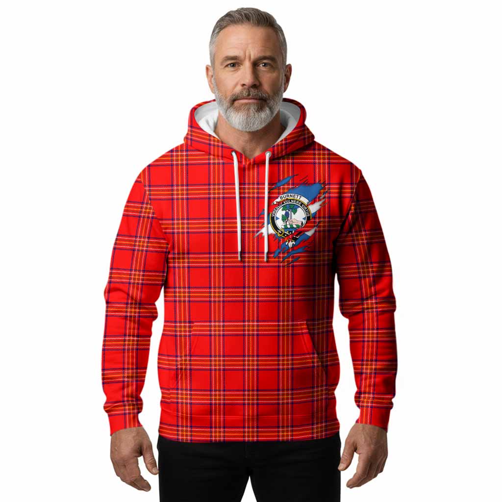 Burnett Clan Crest In Me Tartan Hoodie Scotland Flag Style