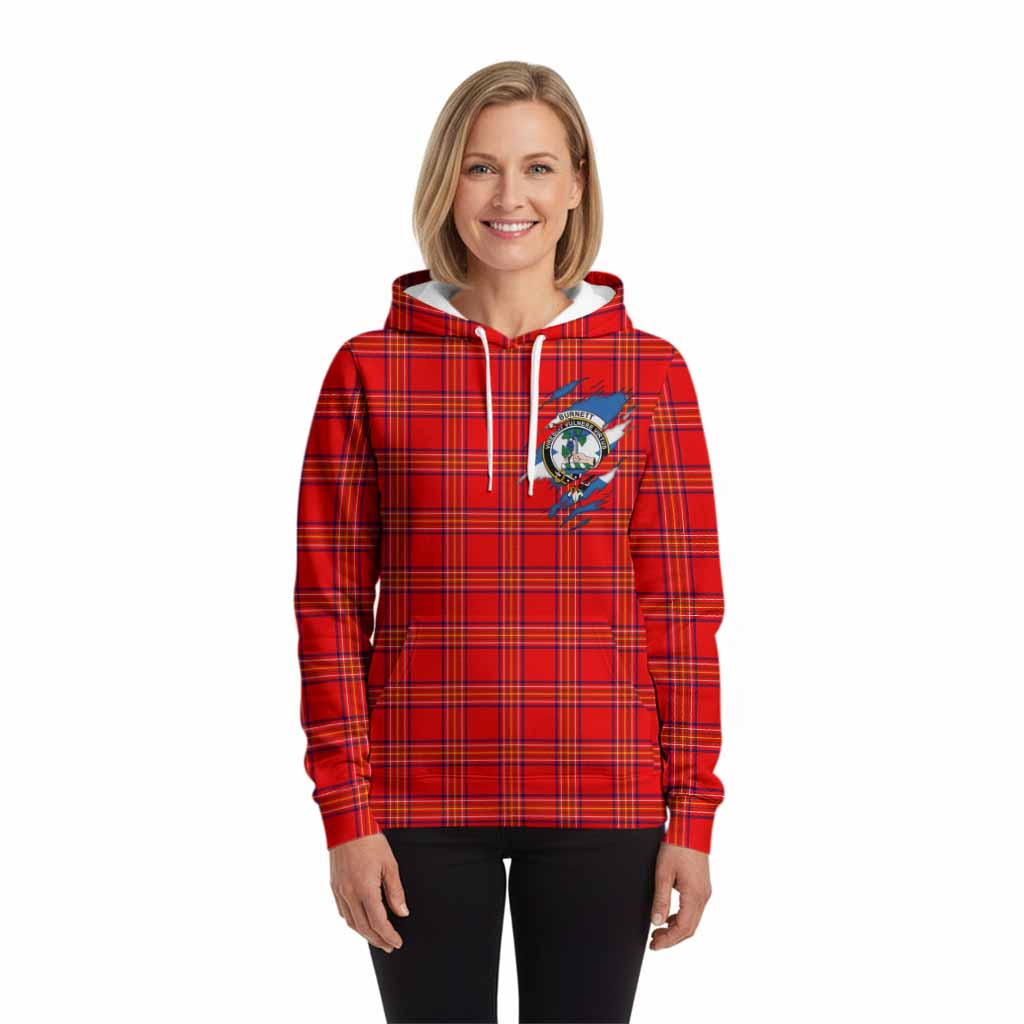 Burnett Clan Crest In Me Tartan Hoodie Scotland Flag Style