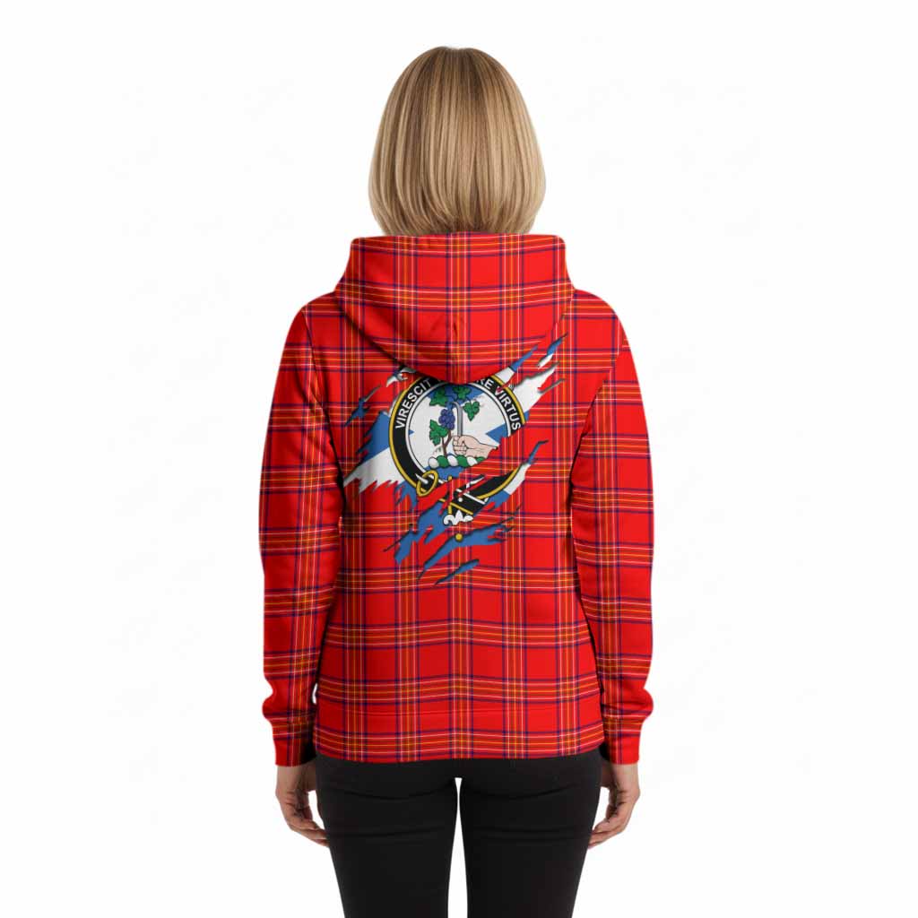 Burnett Clan Crest In Me Tartan Hoodie Scotland Flag Style