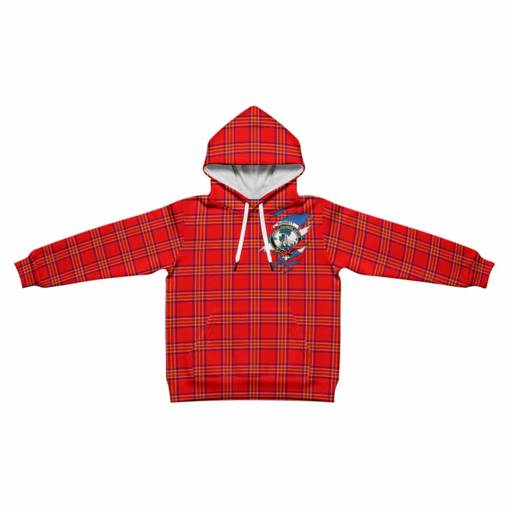 Burnett Clan Crest In Me Tartan Kid Hoodie Scotland Flag Style