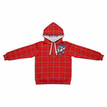 Burnett Clan Crest In Me Tartan Kid Hoodie Scotland Flag Style