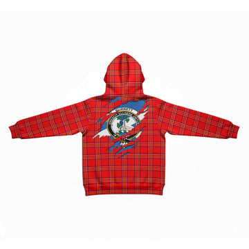Burnett Clan Crest In Me Tartan Kid Hoodie Scotland Flag Style