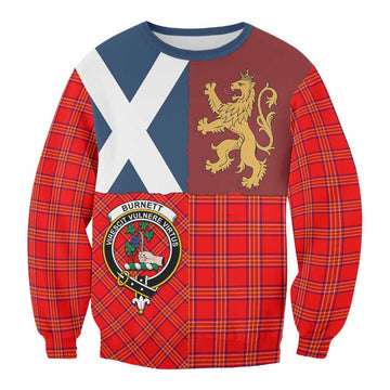 Burnett Crest Tartan Sweatshirt with Lion Rampant Saltire Style