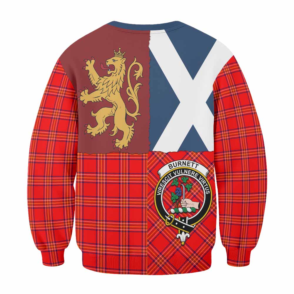 Burnett Crest Tartan Sweatshirt with Lion Rampant Saltire Style