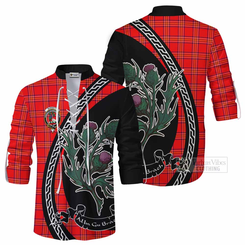 Burnett Family Crest Tartan Ghillie Shirt Alba Thistle Inspired - Tartan Vibes Clothing