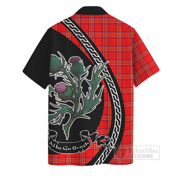 Burnett Family Crest Tartan Hawaiian Shirt Alba Thistle Inspired