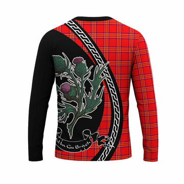 Burnett Family Crest Tartan Long Sleeve T-Shirt Alba Thistle Inspired - Tartan Vibes Clothing