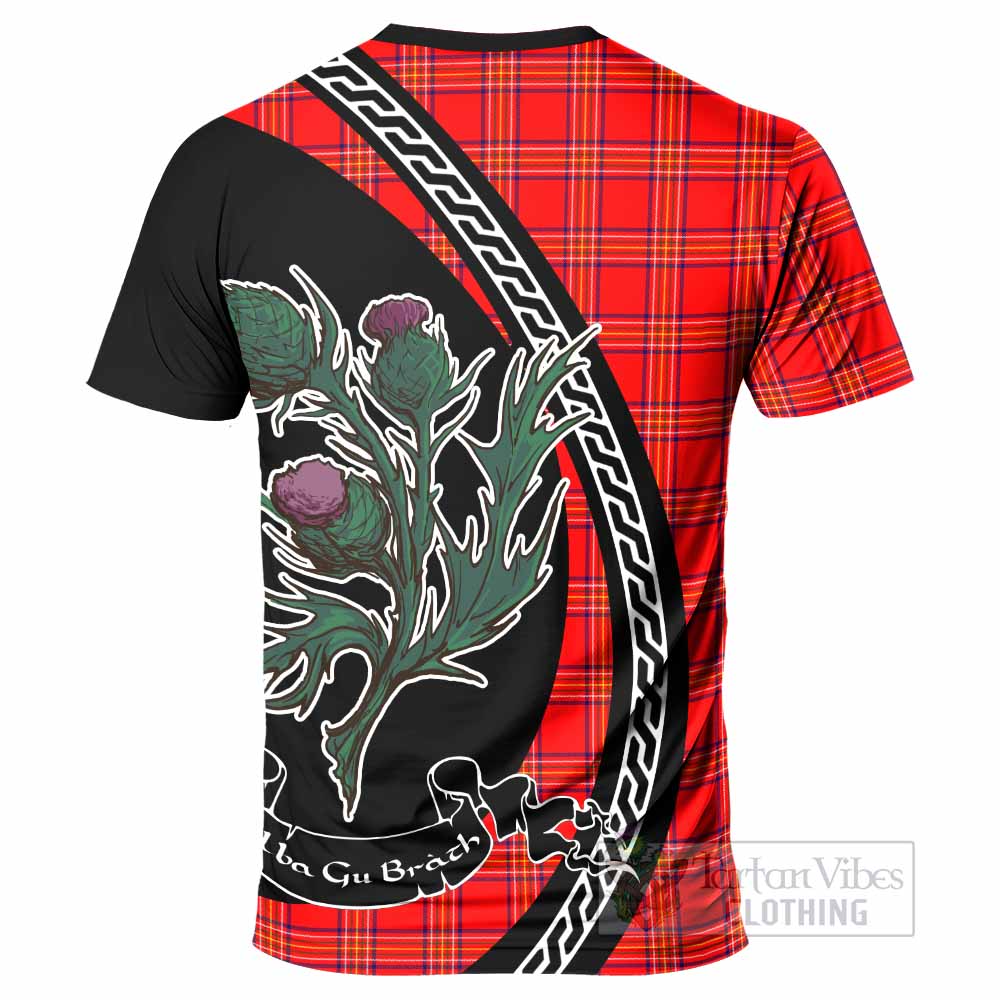 Burnett Family Crest Tartan T-Shirt Alba Thistle Inspired - Tartan Vibes Clothing