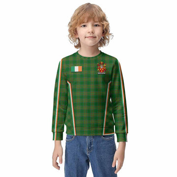 Burnett Irish Clan Coat of Arm Tartan Kid Knitted Sweatshirt Flag Style