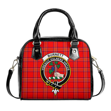 Burnett Modern Tartan Shoulder Handbags with Family Crest