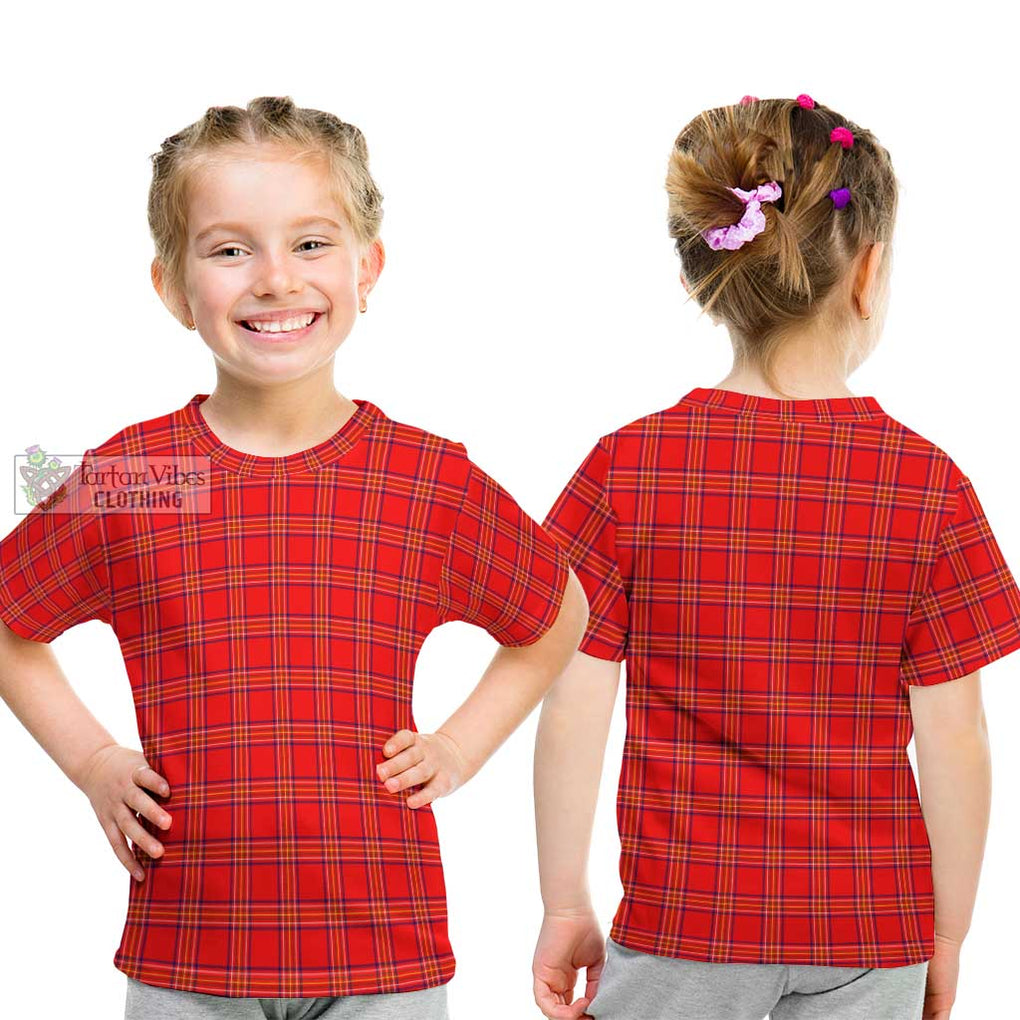 Burnett Modern Tartan Kid T-Shirt Youth XL Size14 - Tartanvibesclothing Shop