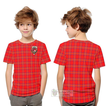 Burnett Modern Tartan Kid T-Shirt with Family Crest Youth XL Size14 - Tartanvibesclothing Shop