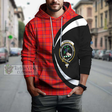 Tartan Vibes Clothing Burnett Modern Tartan Hoodie with Family Crest Circle Style