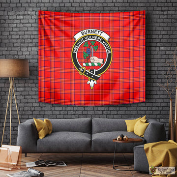 Burnett Tartan Tapestry Wall Hanging and Home Decor for Room with Family Crest