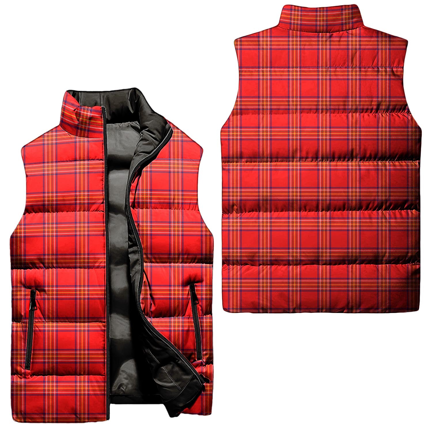 Burnett Tartan Sleeveless Puffer Jacket Unisex - Tartan Vibes Clothing