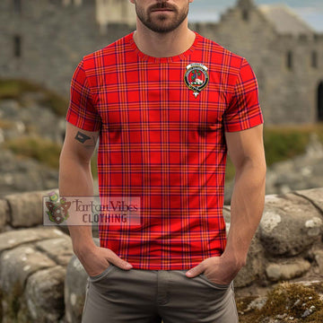 Burnett Tartan Cotton T-Shirt with Family Crest