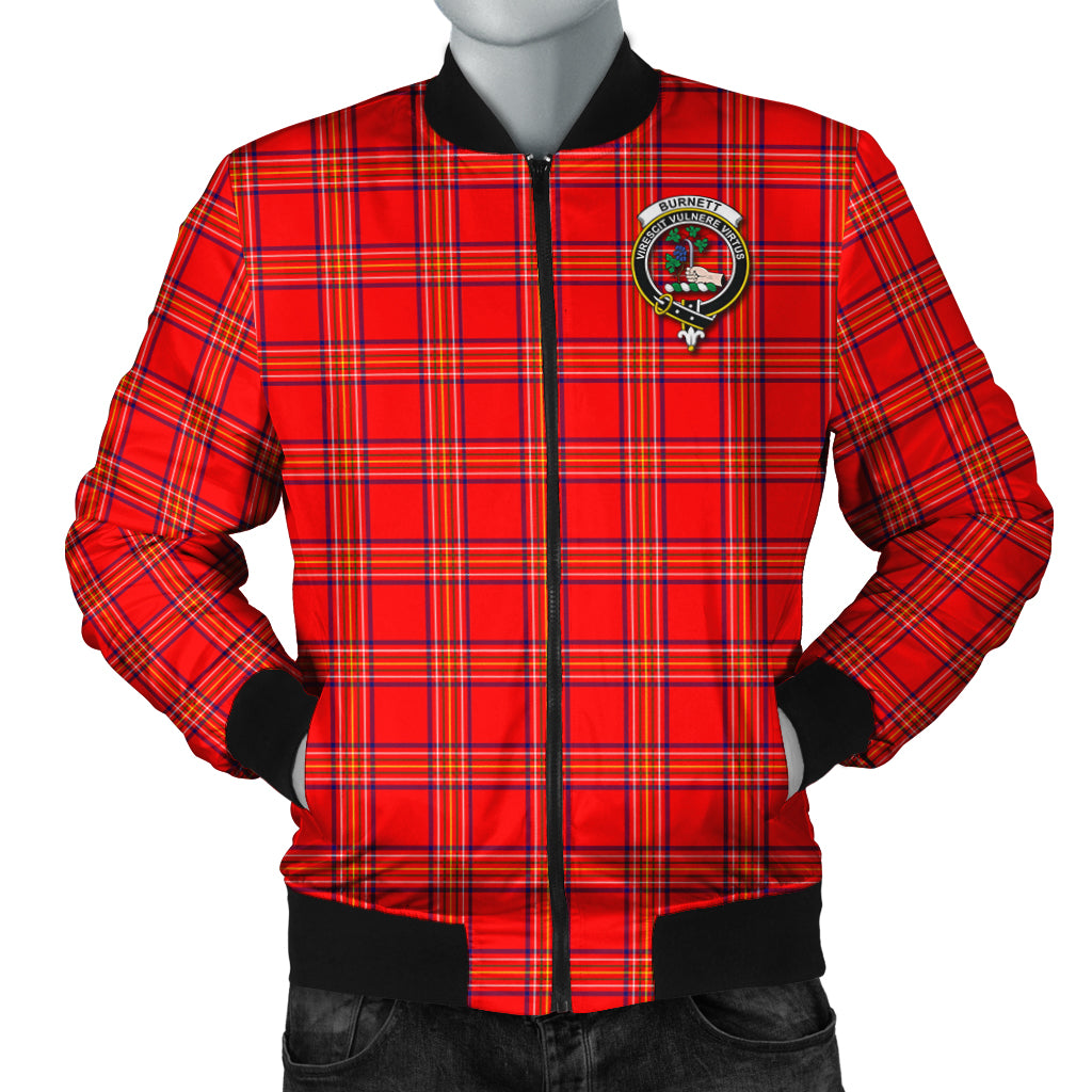 Burnett Modern Tartan Bomber Jacket with Family Crest Unisex
