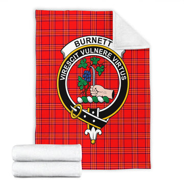 Burnett Tartan Blanket with Family Crest