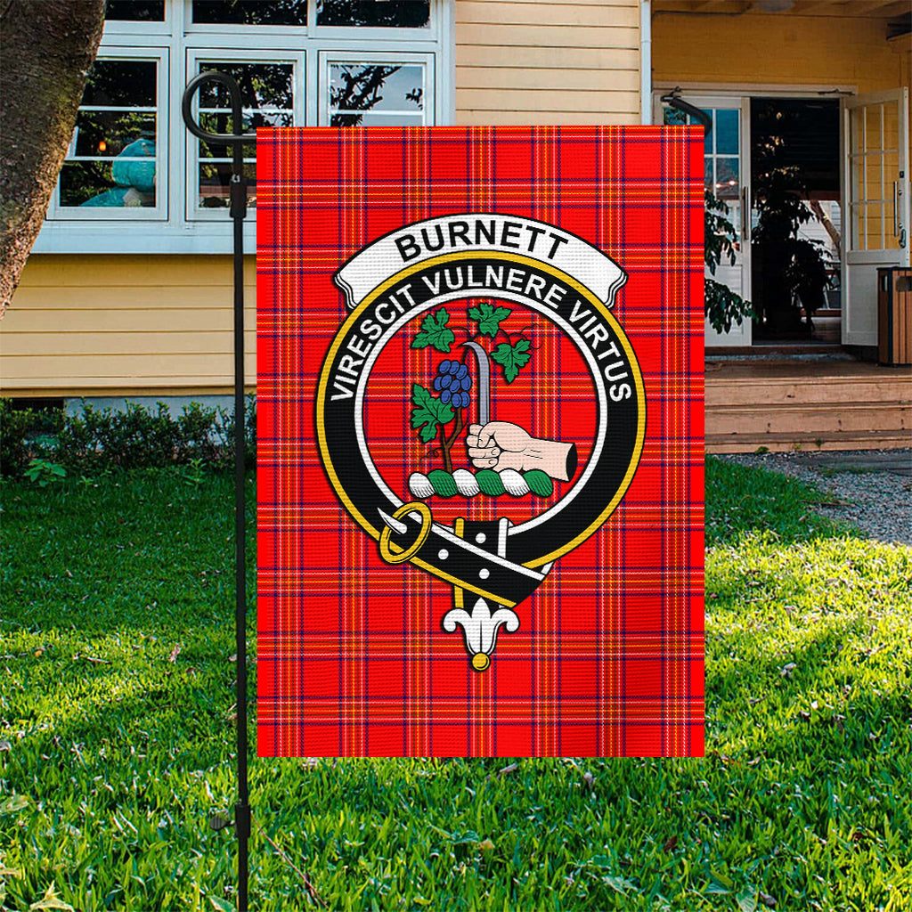 Burnett Modern Tartan Flag with Family Crest - Tartan Vibes Clothing