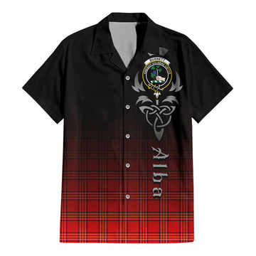 Burnett Tartan Hawaiian Shirt Shirt Featuring Alba Gu Brath Family Crest Celtic Inspired