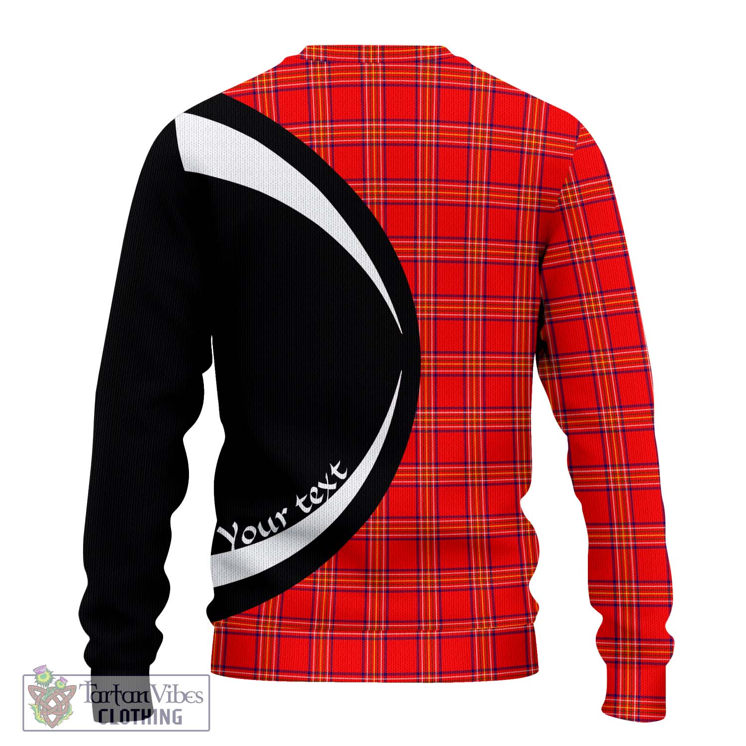 Burnett Modern Tartan Ugly Sweater with Family Crest Circle Style - Tartan Vibes Clothing