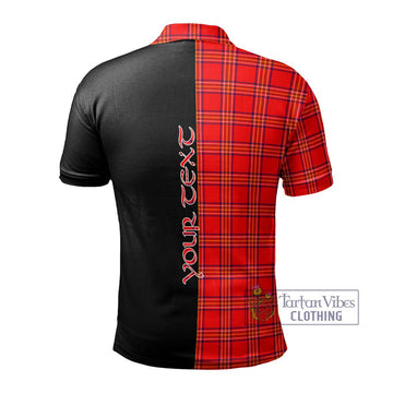 Burnett Tartan Polo Shirt with Family Crest and Half Of Me Style
