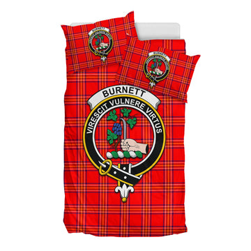 Burnett Tartan Bedding Set with Family Crest