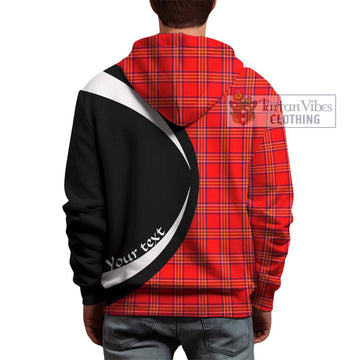Tartan Vibes Clothing Burnett Modern Tartan Hoodie with Family Crest Circle Style